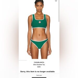 Casablanca Green Bikini Top